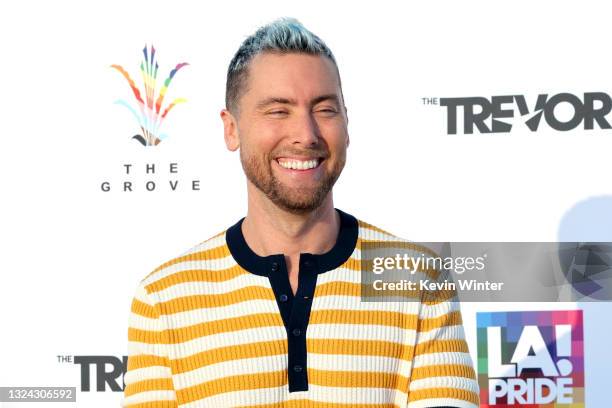 Lance Bass of NSYNC attends "Bingo Under The Stars" in celebration of Pride, hosted by members of NSYNC and Backstreet Boys at The Grove on June 18,...