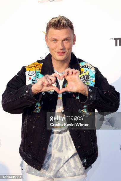 Nick Carter of Backstreet Boys attends "Bingo Under The Stars" in celebration of Pride, hosted by members of NSYNC and Backstreet Boys at The Grove...