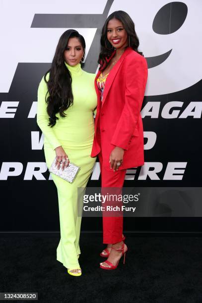 Vanessa Bryant and Natalia Bryant attend the Universal Pictures "F9" World Premiere at TCL Chinese Theatre on June 18, 2021 in Hollywood, California.