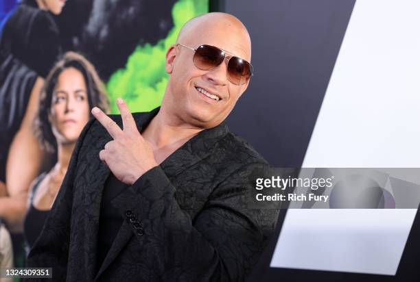 Vin Diesel attends the Universal Pictures "F9" World Premiere at TCL Chinese Theatre on June 18, 2021 in Hollywood, California.