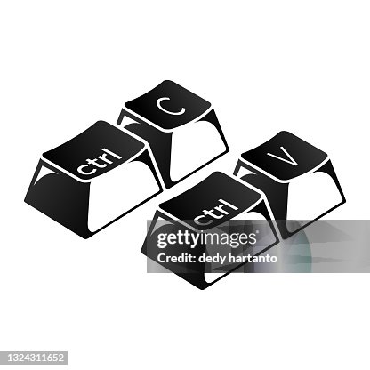 Ctrl C Ctrl V Keys On The Keyboard Copy And Paste The Key Combination ...