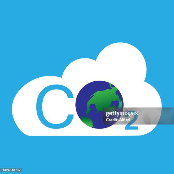 co2 - carbon footprint reduction stock illustrations