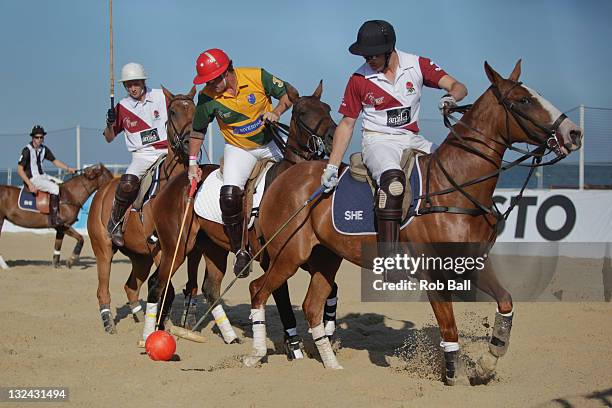 General views of England playing Australia at the British Beach Polo Championships at Sandbanks Beach on July 9, 2011 in Poole, England.