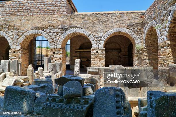 iasos ancient city in bodrum - bodrum turkey stock pictures, royalty-free photos & images