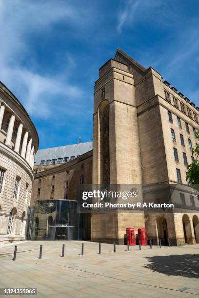 town hall extension, st peters square, manchester - manchester town hall stock pictures, royalty-free photos & images