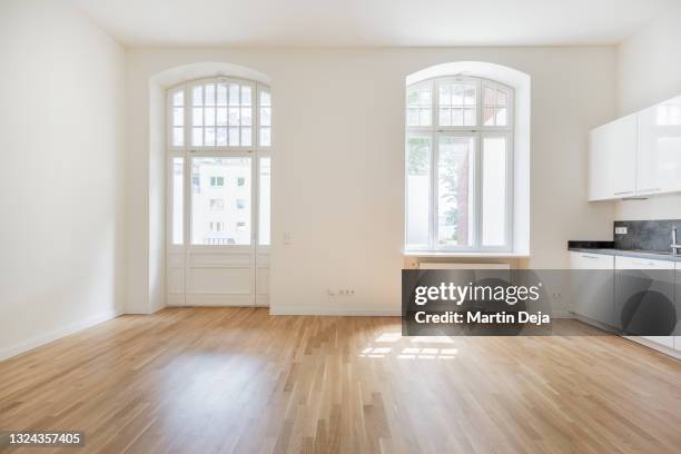 empty room hdr - parket stockfoto's en -beelden