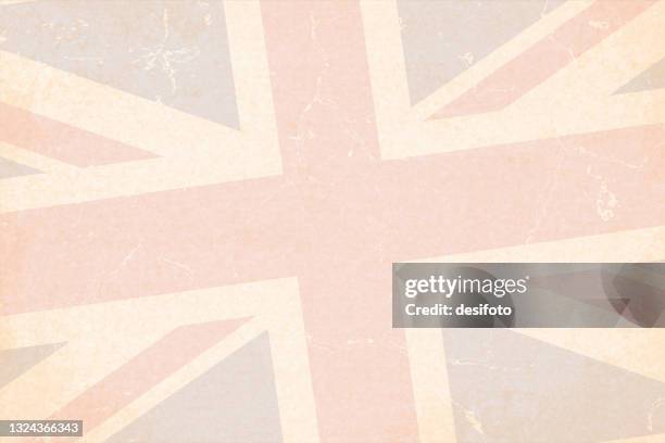 grunge faded pale vector illustration of flag of the england - grunge union jack stock illustrations