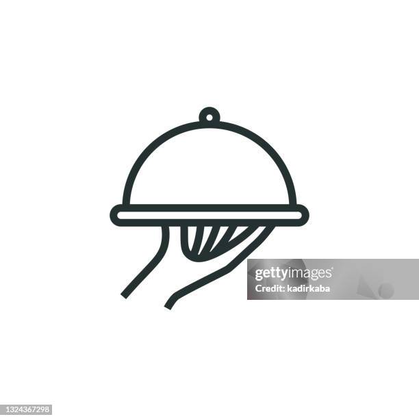 restaurant and serving line icon - cafe interior stock illustrations