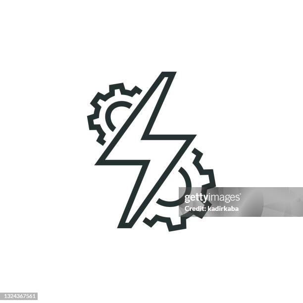 energy development line icon - environmental engineer stock illustrations