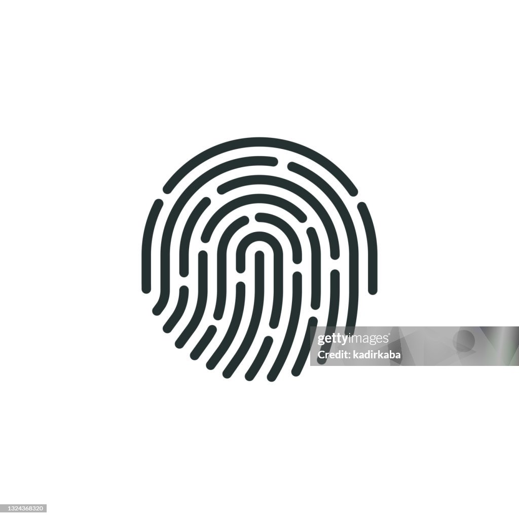 Fingerprint Line Icon