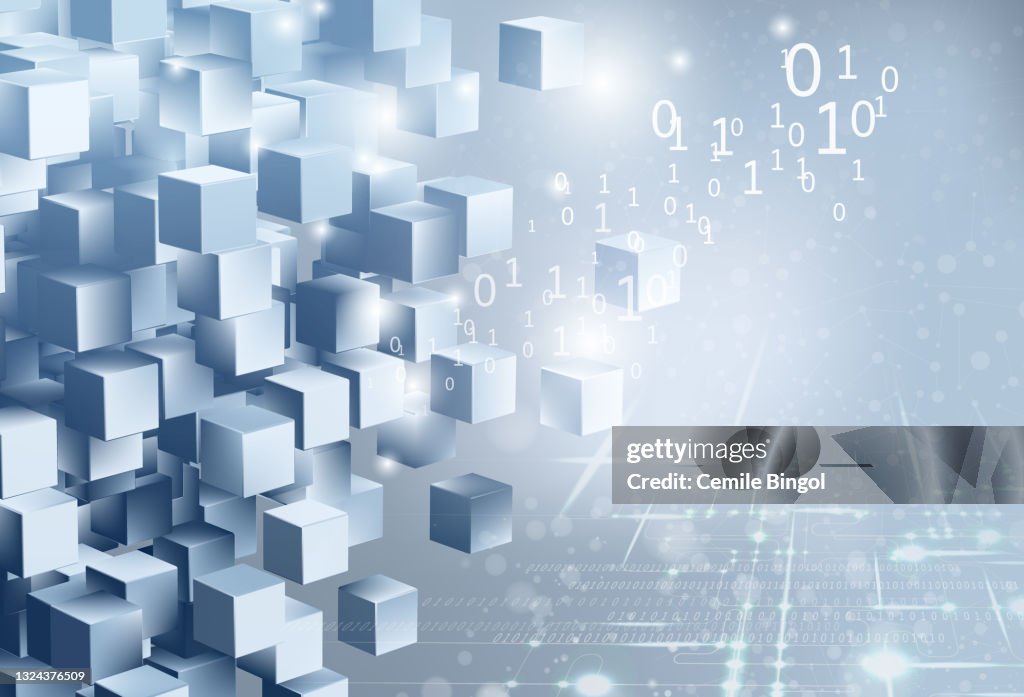 Fundo de rede blockchain abstrato