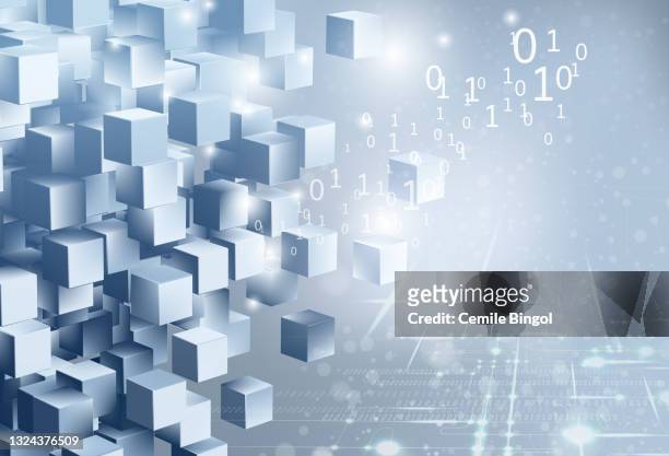 abstract blockchain network background - financial technology stock illustrations
