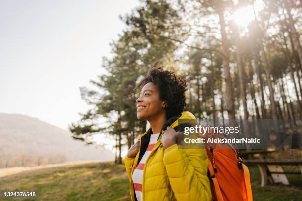 hike in the nature - woman nature stock pictures, royalty-free photos & images