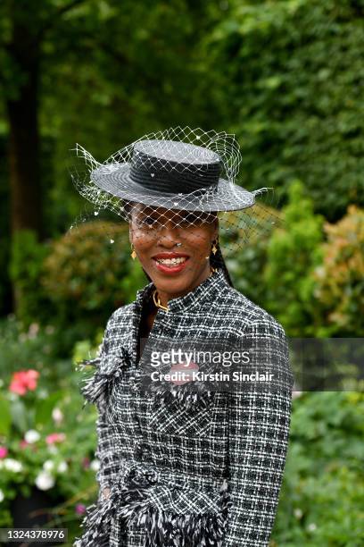 Susan Bender poses during Royal Ascot 2021 at Ascot Racecourse on June 19, 2021 in Ascot, England.