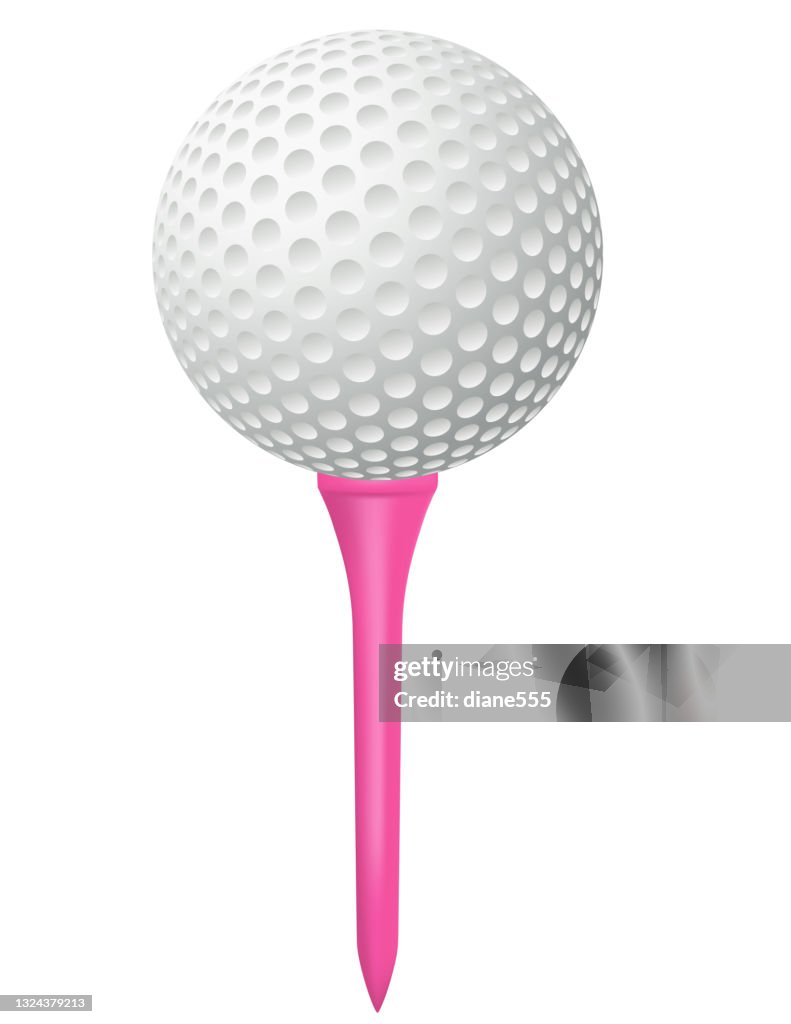 Golf Racket Vector Golf Ball Tee Vector
