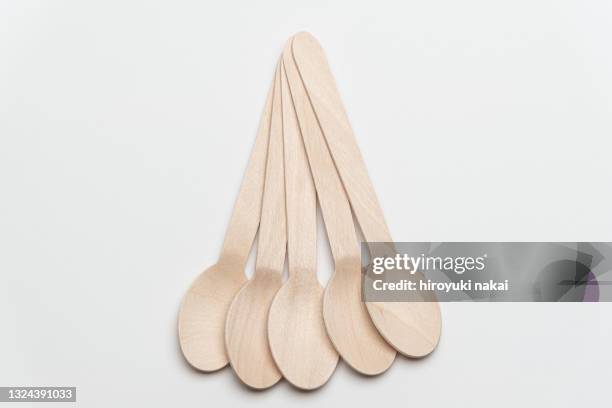 disposable spoon - wooden stick stock pictures, royalty-free photos & images