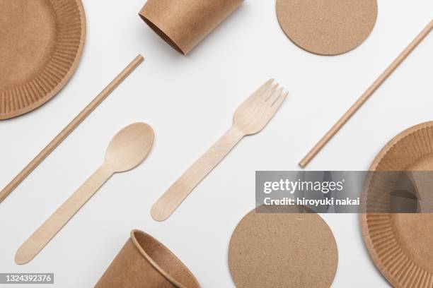 disposable tableware - disposable silverware stock pictures, royalty-free photos & images