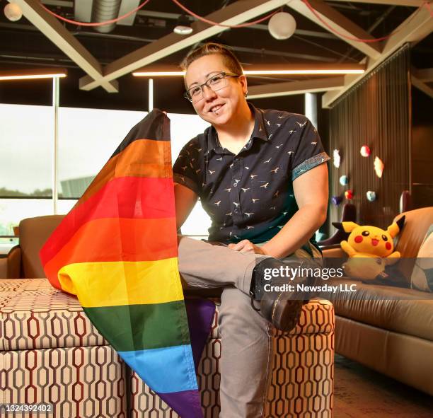 Chris Tanaka of Miller Place, New York, assistant director of LGBTQ Services at Stony Brook University is shown at the campus' LGBTQ Center on June...