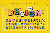 Retro & playful multicolor font