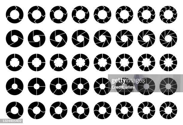 bildbanksillustrationer, clip art samt tecknat material och ikoner med circle charts - number 6