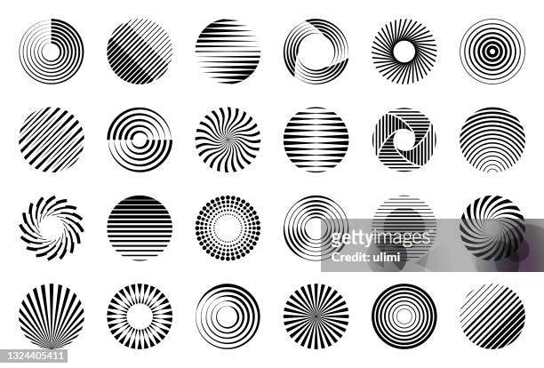 circle design elements - trippy stock illustrations