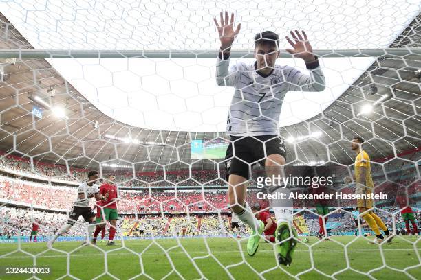 Kai Havertz of Germany reacts after scoring their side's third goal past Rui Patricio of Portugal during the UEFA Euro 2020 Championship Group F...