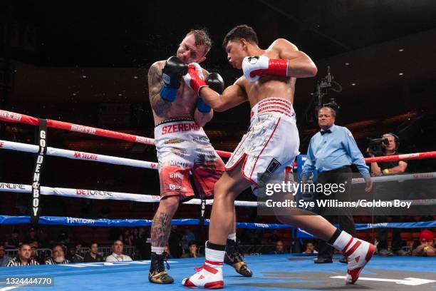 Jaime Munguia and Kamil Szeremeta fight at Don Haskins Center on June 19, 2021 in El Paso, Texas.