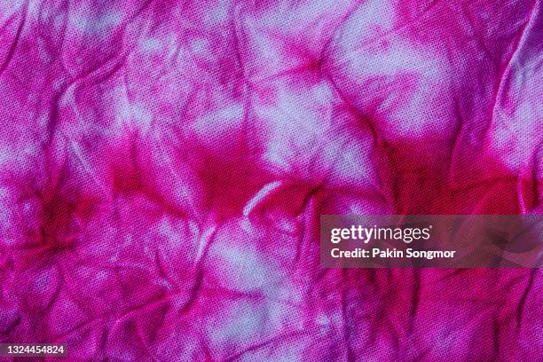 close up red batik fabric texture and textile background. - pink jersey bildbanksfoton och bilder