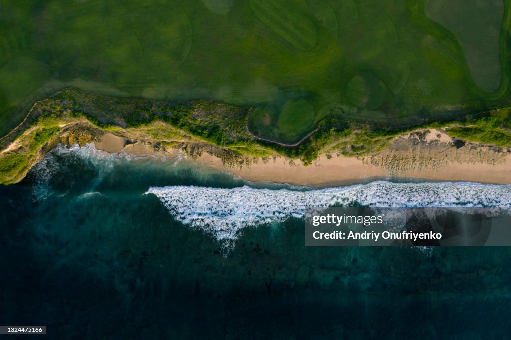 Tropical beach from above