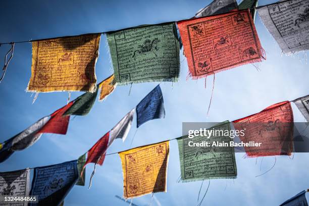 drapeau - buddhism stock-fotos und bilder