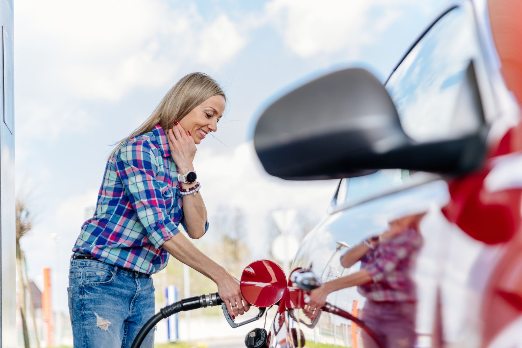 car fuel station