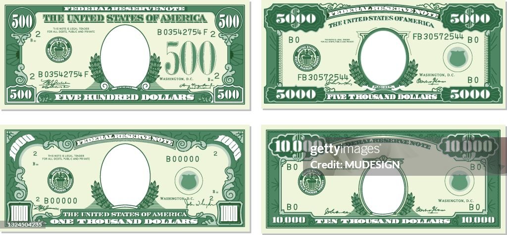 Paper bills or money. Dollar Currency