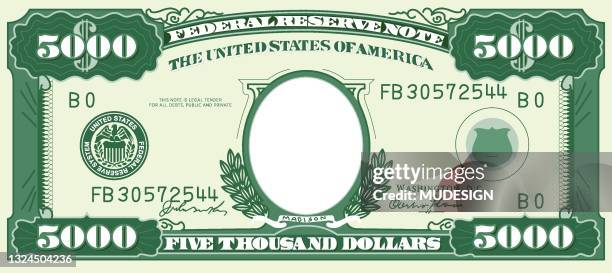 fünftausend dollar - five dollar bill stock-grafiken, -clipart, -cartoons und -symbole