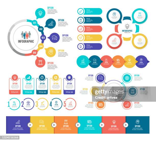 bildbanksillustrationer, clip art samt tecknat material och ikoner med infographic elements - infographic