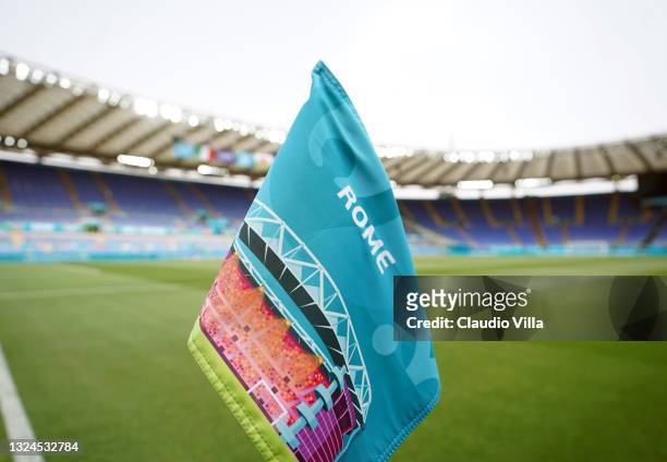 General view prior to the UEFA Euro 2020 Championship Group A match between Italy and Wales at Olimpico Stadium on June 20, 2021 in Rome, Italy.