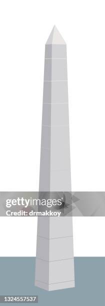buenos aires obelisk - obelisco-de-buenos-aires stock illustrations