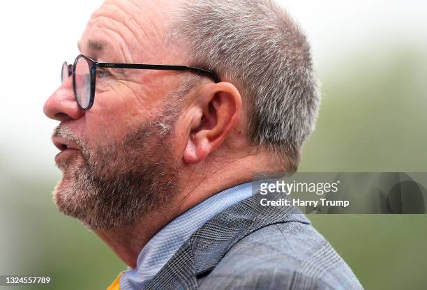 Gary Johnson, Manager of Torquay United looks on following the Vanarama National League Play-Off Final match between Hartlepool United and Torquay...