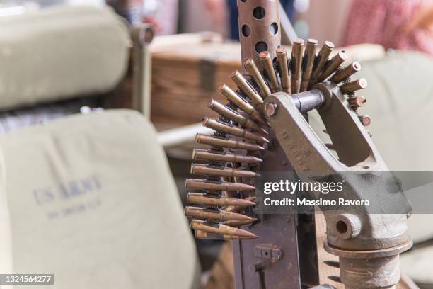 world war ii military stuff background - machine gun stock pictures, royalty-free photos & images