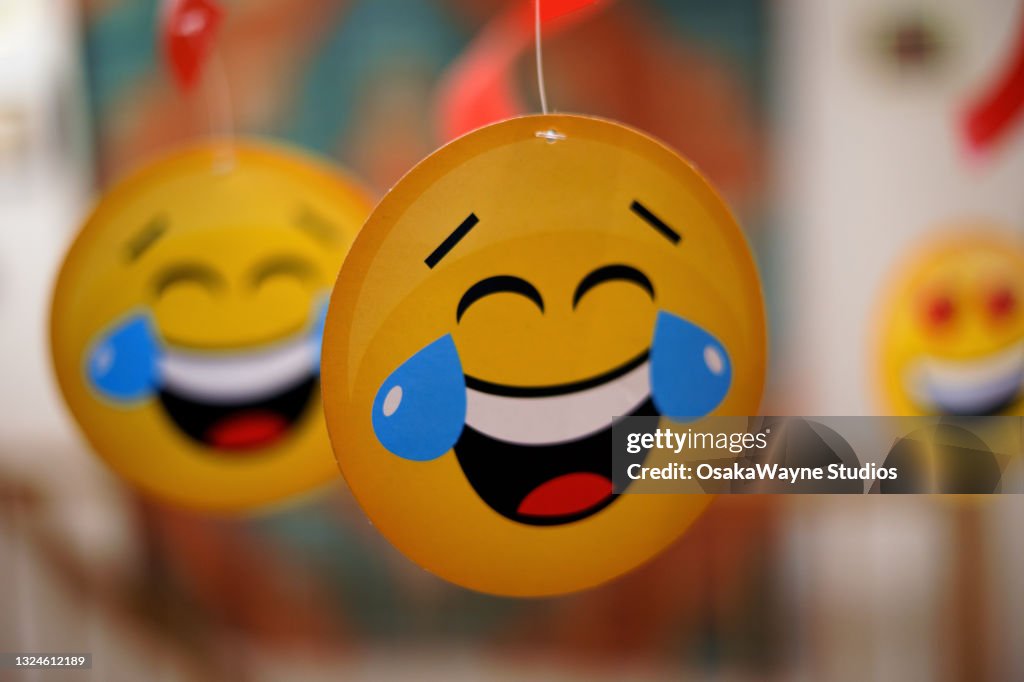 Laughing emoji emoticon party decoration