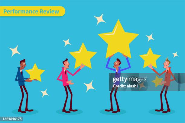 performance review - employee of the month stock illustrations