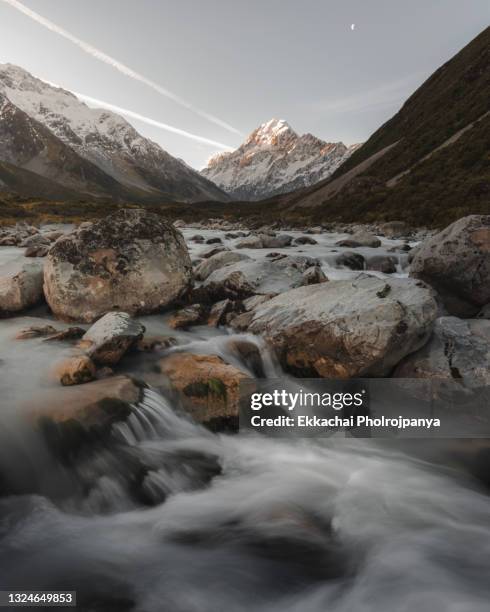 panoramic view nature landscape in south island new zealand - the remarkables stock pictures, royalty-free photos & images