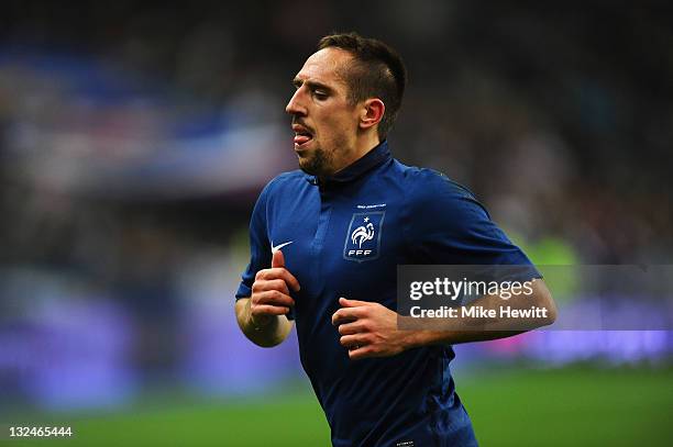 Franck Ribery of France in action during the International Friendly between France and USA at Stade de France on November 11, 2011 in Paris, France.