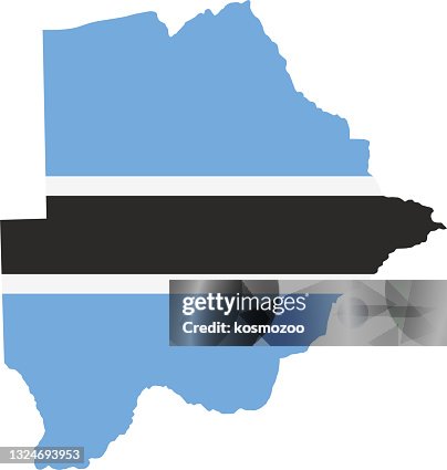 Botswana flag map Botswana flag map