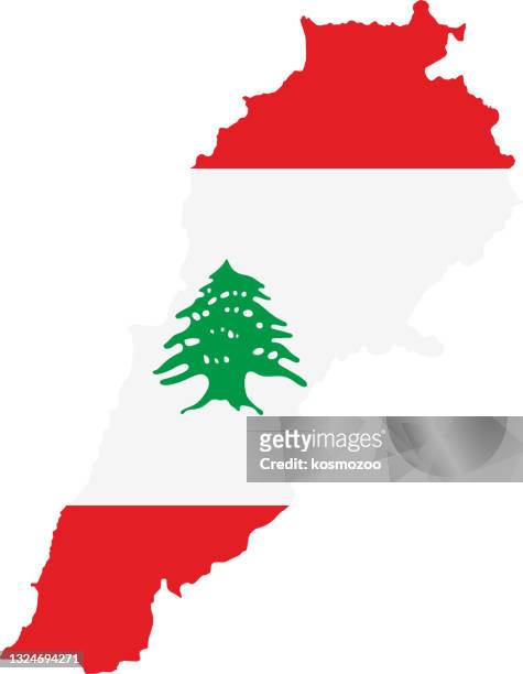 ilustrações de stock, clip art, desenhos animados e ícones de lebanon flag map - líbano país