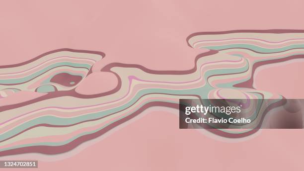 stylish terrain landscape in pink, brown, beige and teal - arid climate stock illustrations stock pictures, royalty-free photos & images