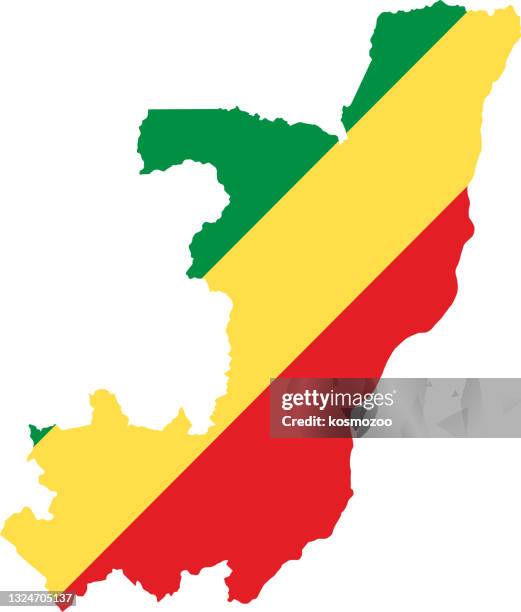 republic of the congo flag map - isometric globe stock illustrations