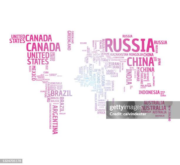 Map Thing Names 59 World Map With Countries Names High Res Vector Graphics - Getty Images