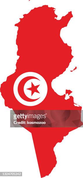 tunisia flag map - tunisia 幅插畫檔、美工圖案、卡通及圖標