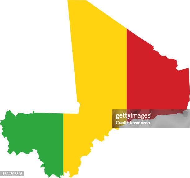 mali flag map - mali stock illustrations