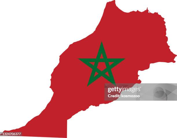 morocco flag map - moroccan pattern stock illustrations